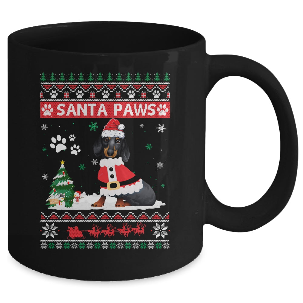 Santa Paws Dachshund Merry Christmas Dog Funny Xmas Mug | siriusteestore