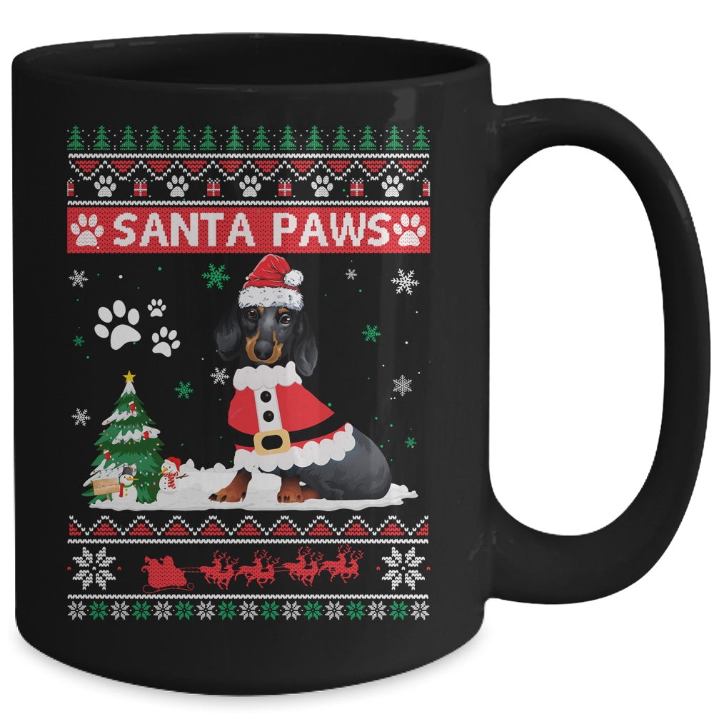 Santa Paws Dachshund Merry Christmas Dog Funny Xmas Mug | siriusteestore