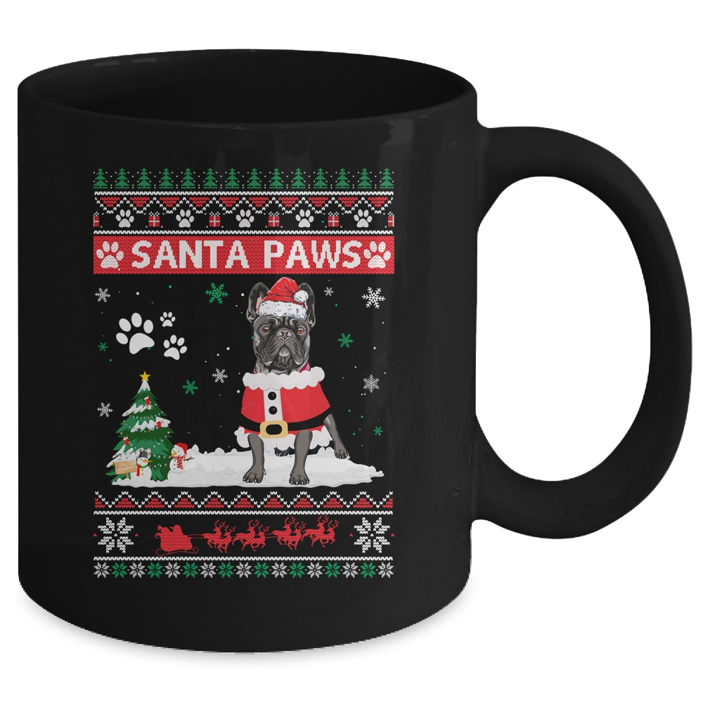 Santa Paws French Bulldog Merry Christmas Dog Funny Xmas Mug | siriusteestore
