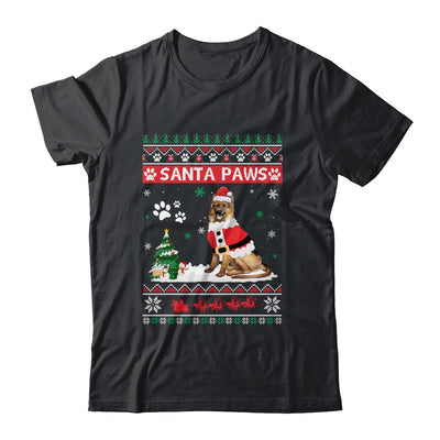 Santa Paws German Shepherd Merry Christmas Dog Funny Xmas Shirt & Sweatshirt | siriusteestore