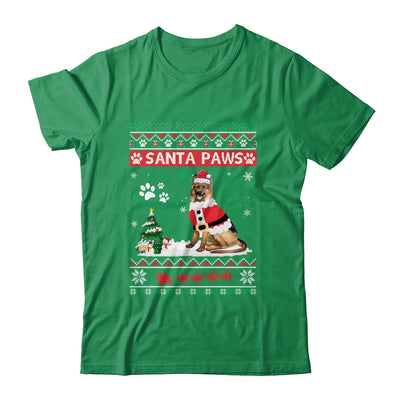 Santa Paws German Shepherd Merry Christmas Dog Funny Xmas Shirt & Sweatshirt | siriusteestore