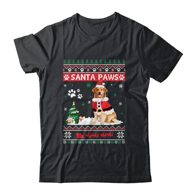 Santa Paws Golden Retriever Merry Christmas Dog Funny Xmas Shirt & Sweatshirt | siriusteestore