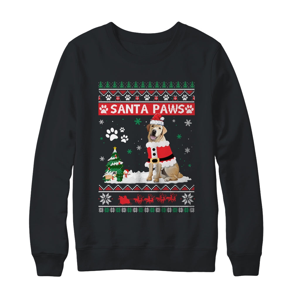 Santa Paws Labrador Merry Christmas Dog Funny Xmas Shirt & Sweatshirt | siriusteestore