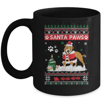 Santa Paws Pitbull Merry Christmas Dog Funny Xmas Mug | siriusteestore