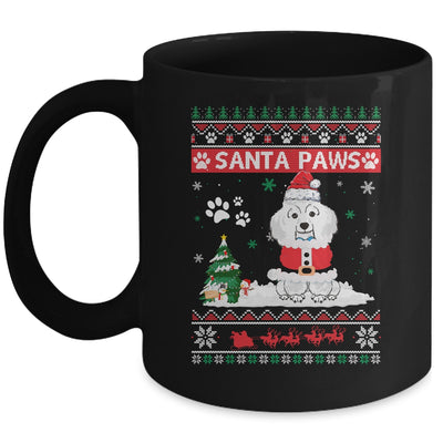 Santa Paws Poodle Merry Christmas Dog Funny Xmas Mug | siriusteestore
