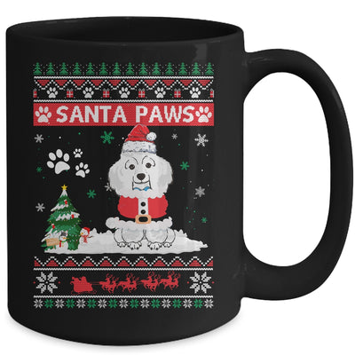 Santa Paws Poodle Merry Christmas Dog Funny Xmas Mug | siriusteestore