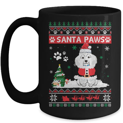 Santa Paws Poodle Merry Christmas Dog Funny Xmas Mug | siriusteestore