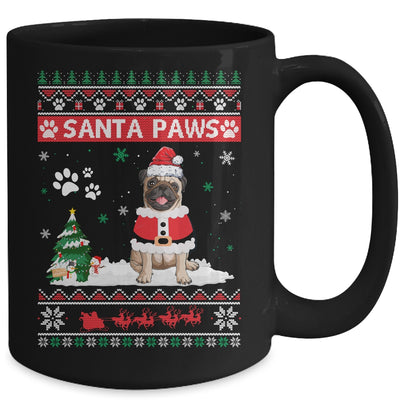 Santa Paws Pug Merry Christmas Dog Funny Xmas Mug | siriusteestore