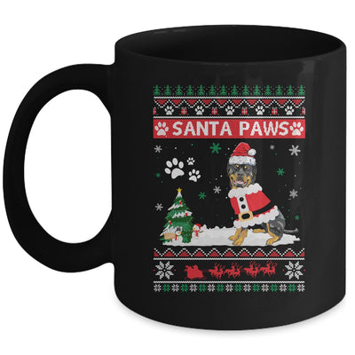 Santa Paws Rottweiler Merry Christmas Dog Funny Xmas Mug | siriusteestore