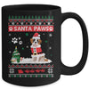 Santa Paws Saint Bernard Merry Christmas Dog Funny Xmas Mug | siriusteestore