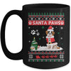 Santa Paws Saint Bernard Merry Christmas Dog Funny Xmas Mug | siriusteestore