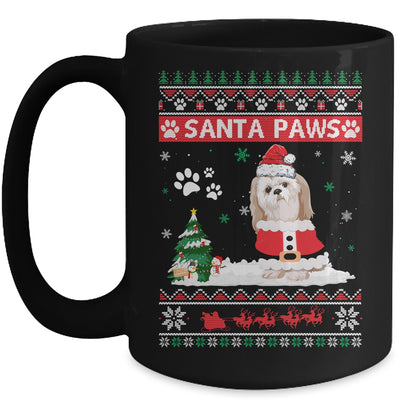 Santa Paws Shih Tzu Merry Christmas Dog Funny Xmas Mug | siriusteestore