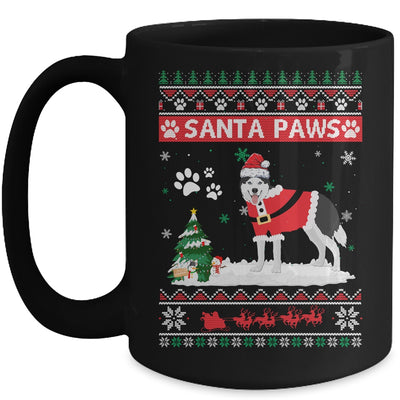 Santa Paws Siberian Husky Merry Christmas Dog Funny Xmas Mug | siriusteestore