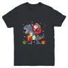 Santa Riding Dinosaur T Rex Deer Christmas For Boys Youth Shirt | siriusteestore