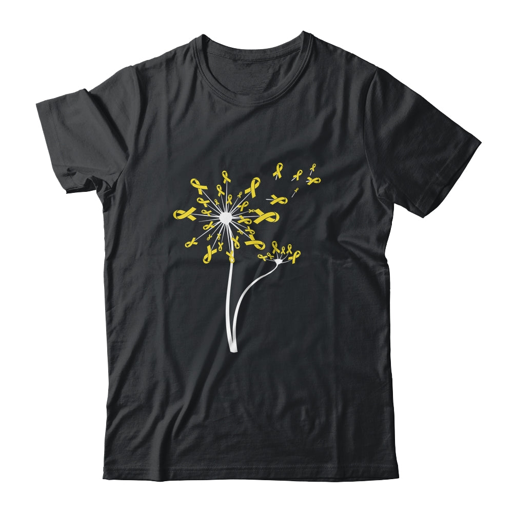 Sarcoma Awareness Dandelion Yellow Ribbon Shirt & Tank Top | siriusteestore