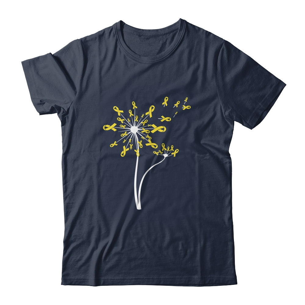Sarcoma Awareness Dandelion Yellow Ribbon Shirt & Tank Top | siriusteestore