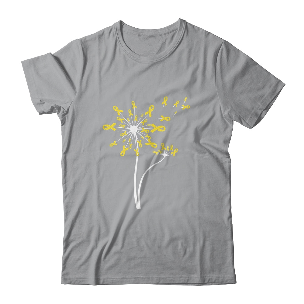 Sarcoma Awareness Dandelion Yellow Ribbon Shirt & Tank Top | siriusteestore