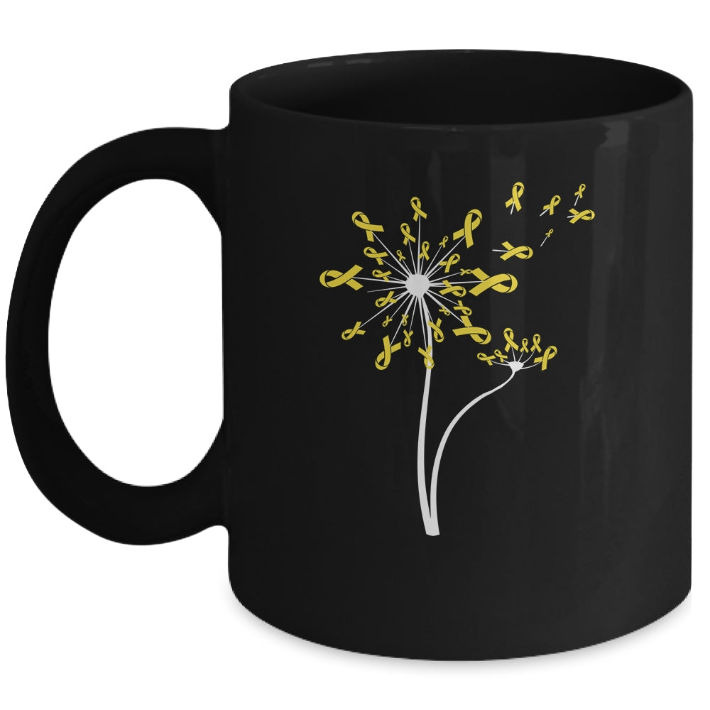 Sarcoma Awareness Dandelion Yellow Ribbon Mug | siriusteestore