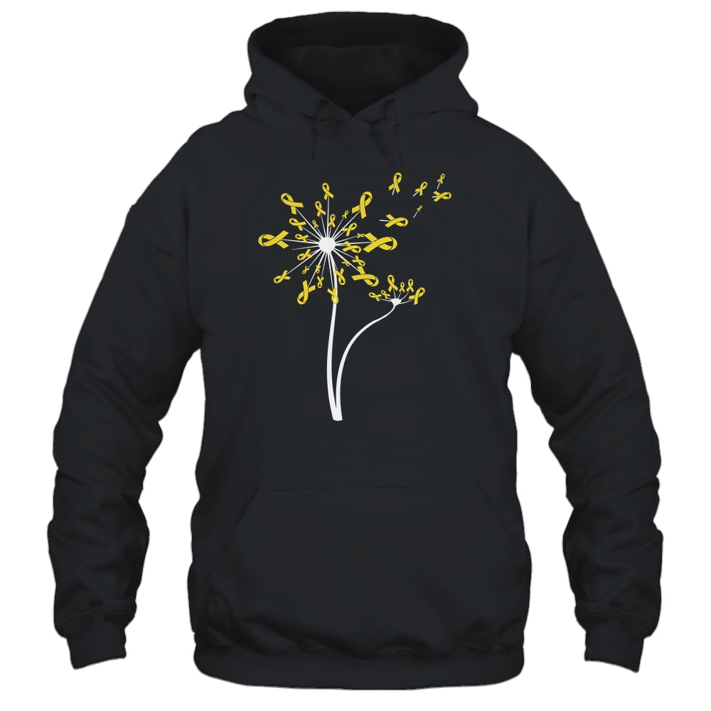 Sarcoma Awareness Dandelion Yellow Ribbon Shirt & Tank Top | siriusteestore