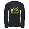 Sarcoma Awareness Peace Love Cure Leopard Shirt & Hoodie | siriusteestore