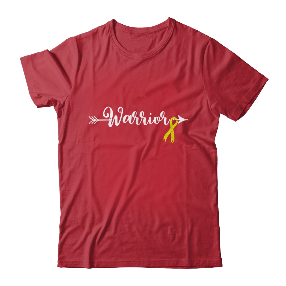 Sarcoma Cancer Warrior Sarcoma Awareness Yellow Ribbon Shirt & Tank Top | siriusteestore