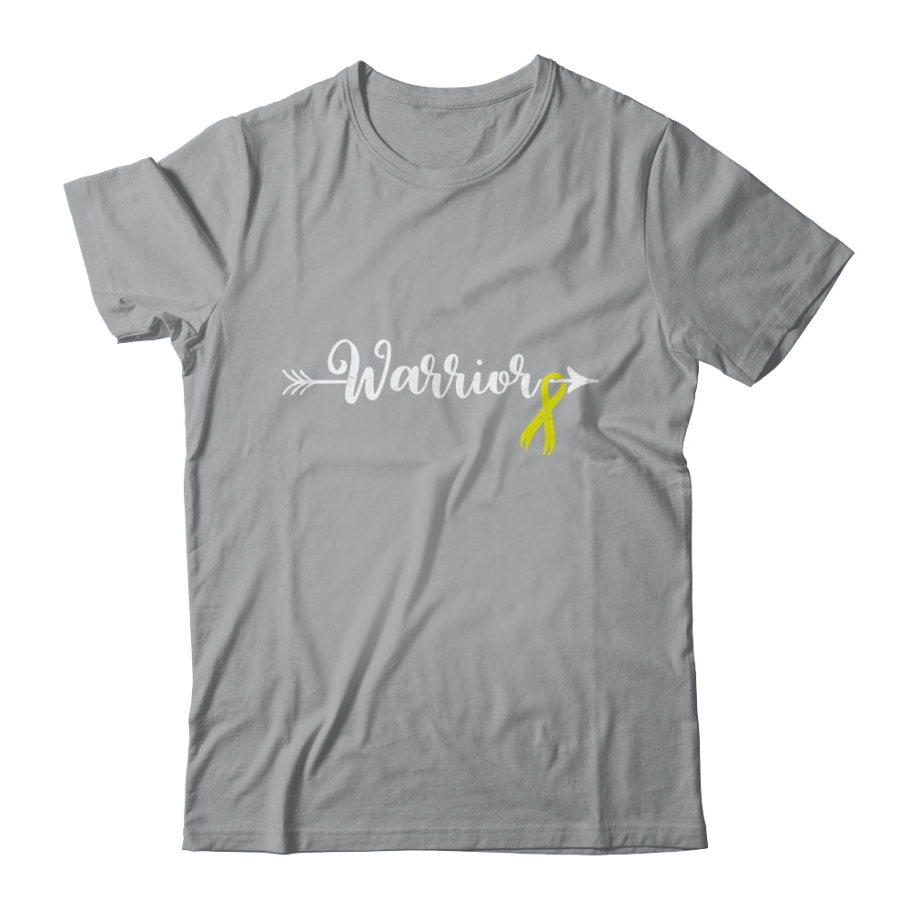 Sarcoma Cancer Warrior Sarcoma Awareness Yellow Ribbon Shirt & Tank Top | siriusteestore