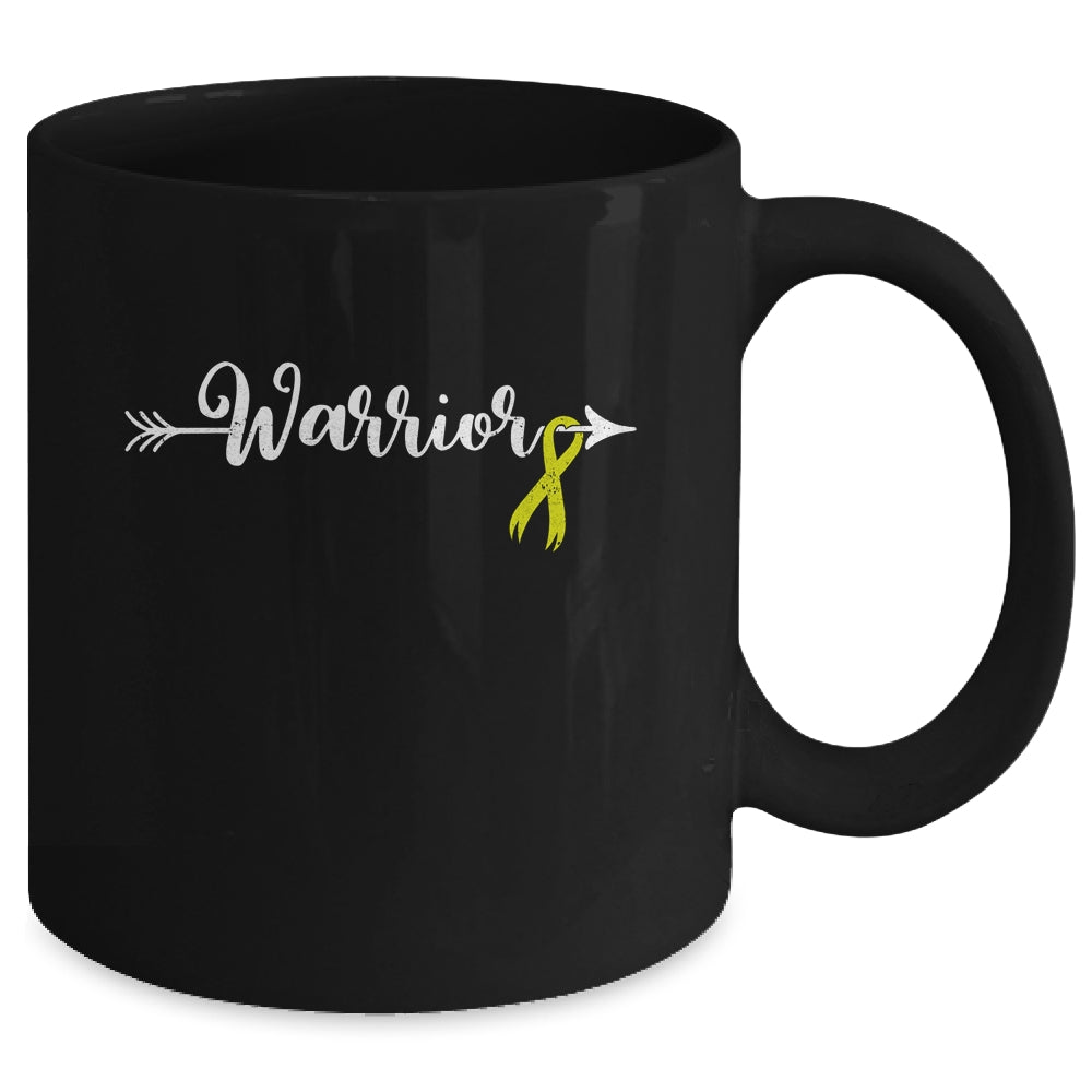Sarcoma Cancer Warrior Sarcoma Awareness Yellow Ribbon Mug | siriusteestore