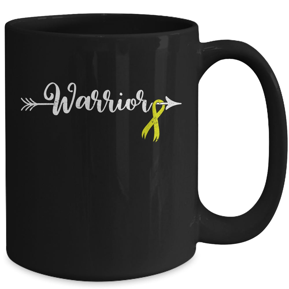 Sarcoma Cancer Warrior Sarcoma Awareness Yellow Ribbon Mug | siriusteestore