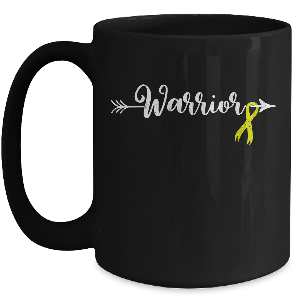 Sarcoma Cancer Warrior Sarcoma Awareness Yellow Ribbon Mug | siriusteestore