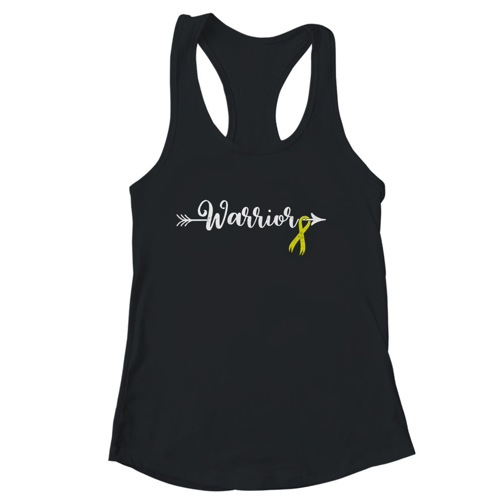 Sarcoma Cancer Warrior Sarcoma Awareness Yellow Ribbon Shirt & Tank Top | siriusteestore