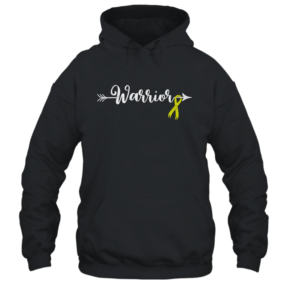 Sarcoma Cancer Warrior Sarcoma Awareness Yellow Ribbon Shirt & Tank Top | siriusteestore