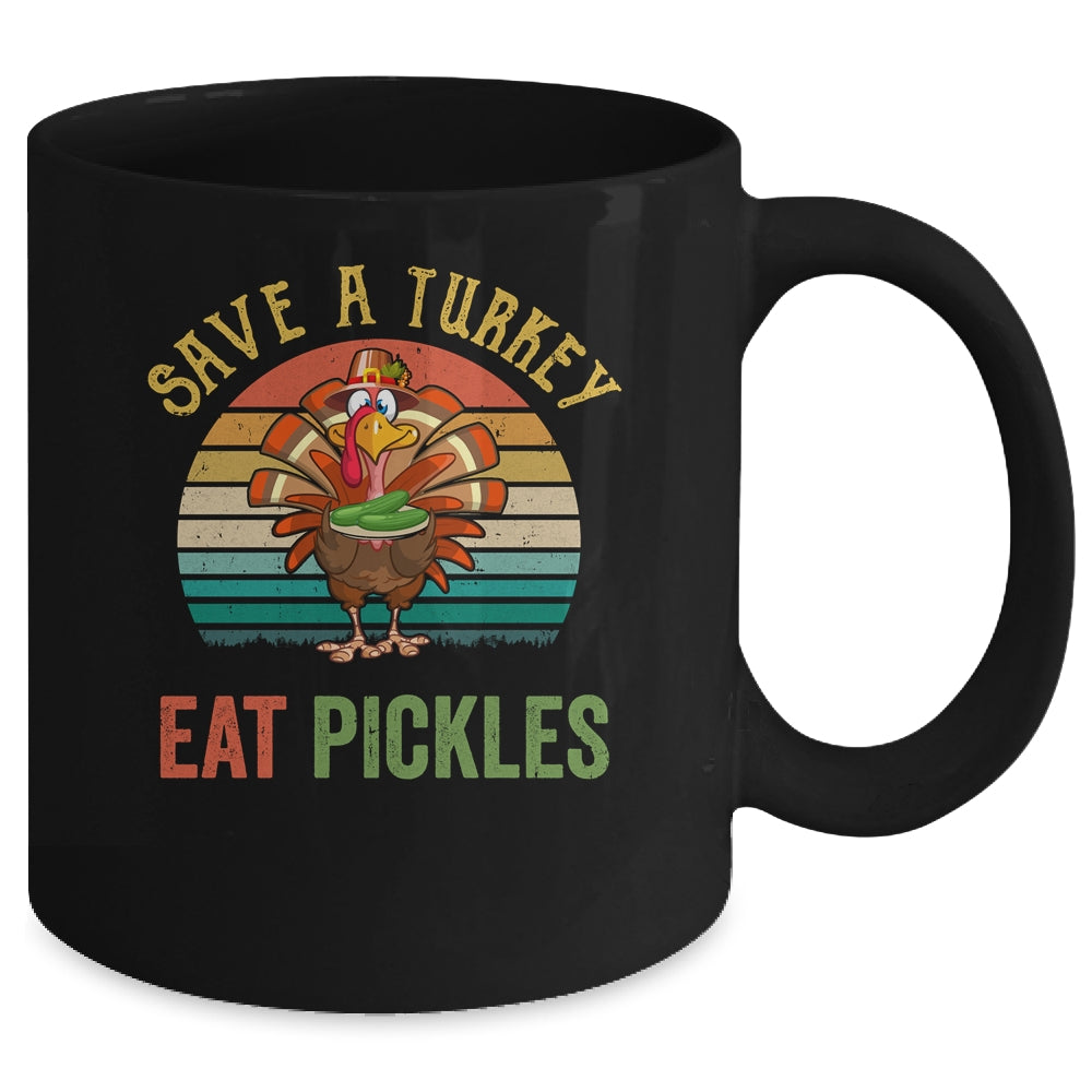 Save a turkey eat a Pickles Funny Thanksgiving costume Mug | siriusteestore
