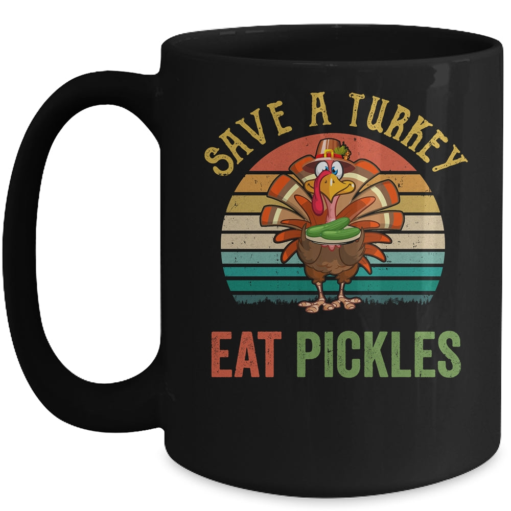 Save a turkey eat a Pickles Funny Thanksgiving costume Mug | siriusteestore