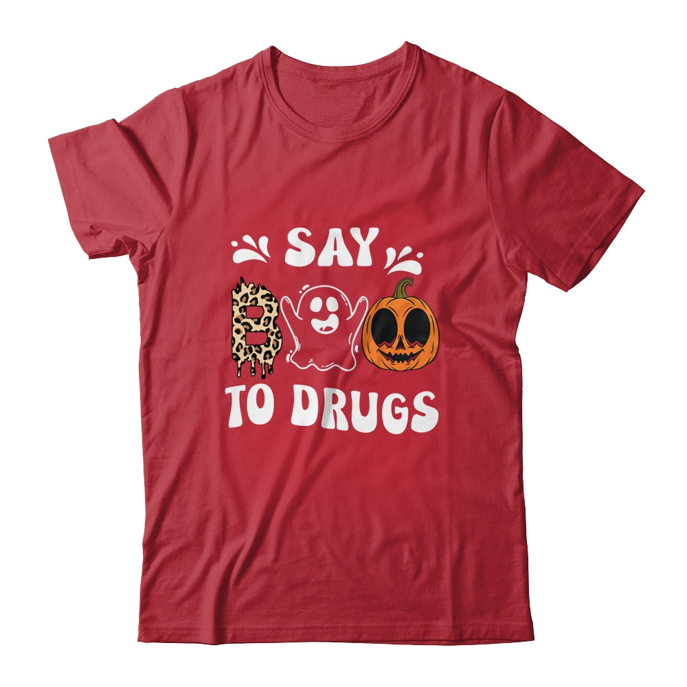 Say Boo To Drugs Funny Halloween Red Ribbon Week Awareness Shirt & Hoodie | siriusteestore