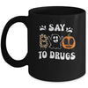 Say Boo To Drugs Funny Halloween Red Ribbon Week Awareness Mug | siriusteestore