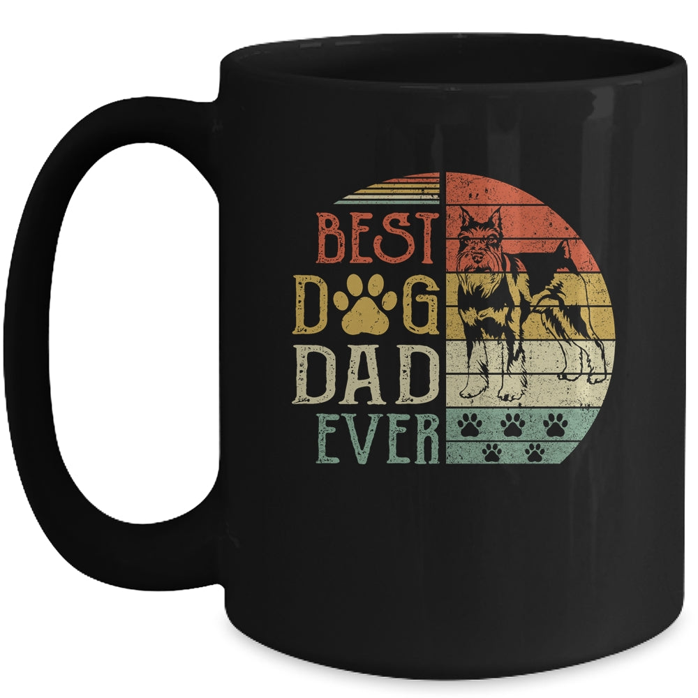 Schnauzer Best Dog Dad Ever Vintage Father's Day Retro Mug | siriusteestore