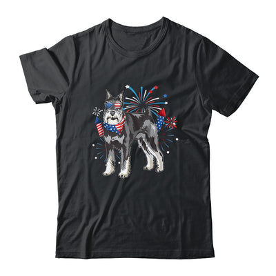 Schnauzer Dog American USA Flag 4th of July Men women Lover Shirt & Tank Top | siriusteestore