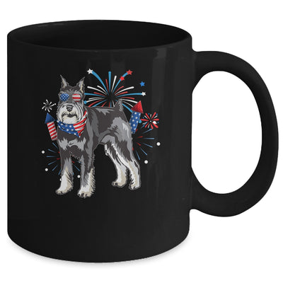 Schnauzer Dog American USA Flag 4th of July Men women Lover Mug | siriusteestore