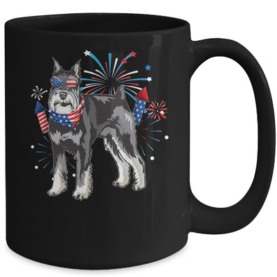 Schnauzer Dog American USA Flag 4th of July Men women Lover Mug | siriusteestore