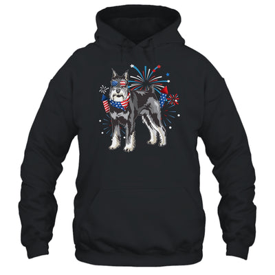 Schnauzer Dog American USA Flag 4th of July Men women Lover Shirt & Tank Top | siriusteestore