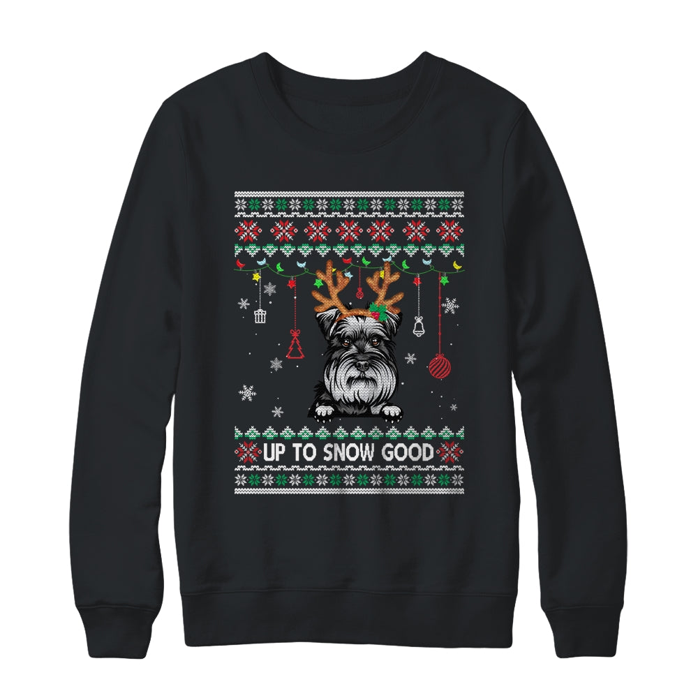 Schnauzer Dog Reindeer Ugly Christmas Xmas Shirt & Sweatshirt | siriusteestore