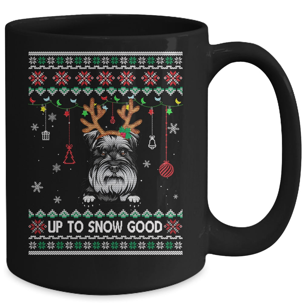 Schnauzer Dog Reindeer Ugly Christmas Xmas Mug | siriusteestore