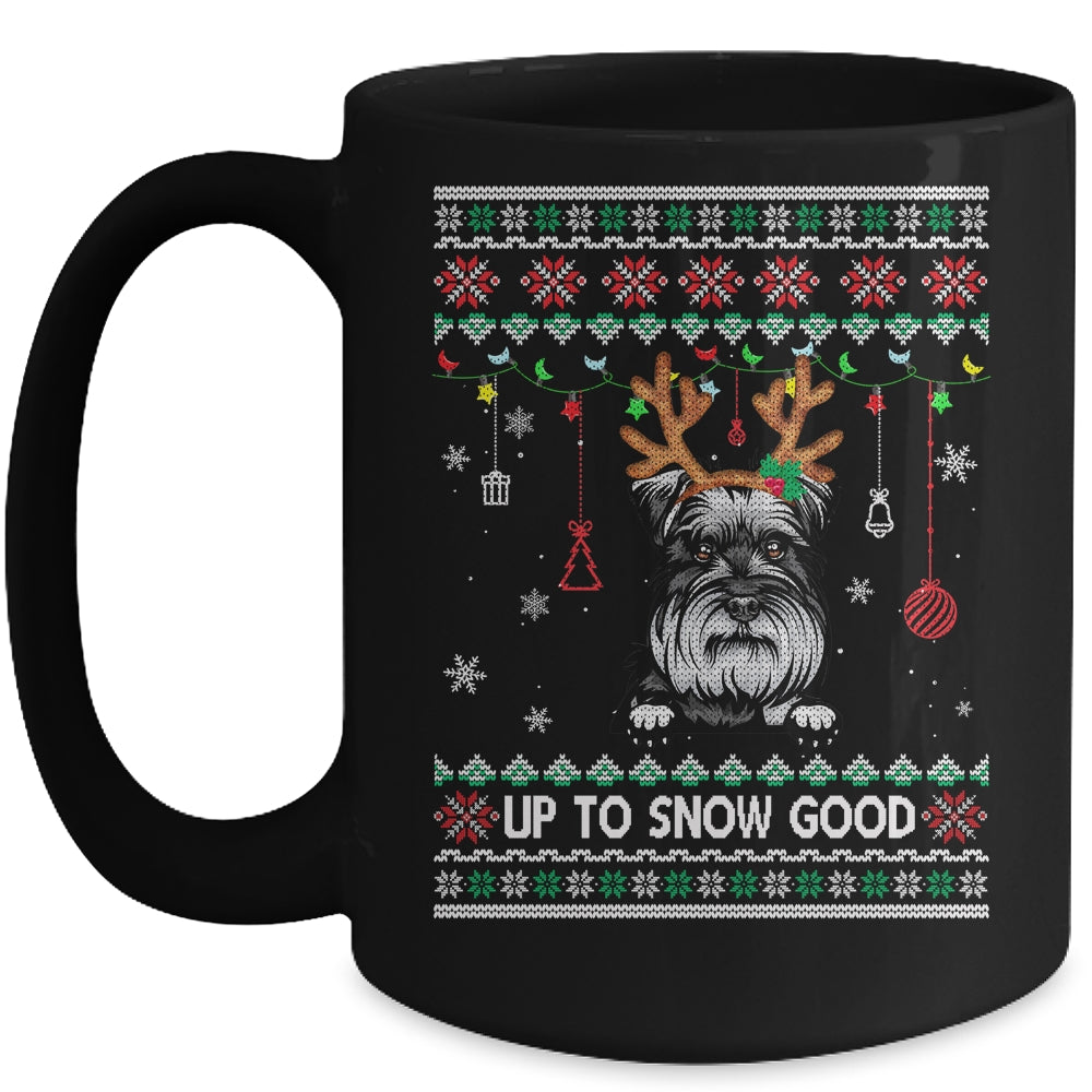 Schnauzer Dog Reindeer Ugly Christmas Xmas Mug | siriusteestore