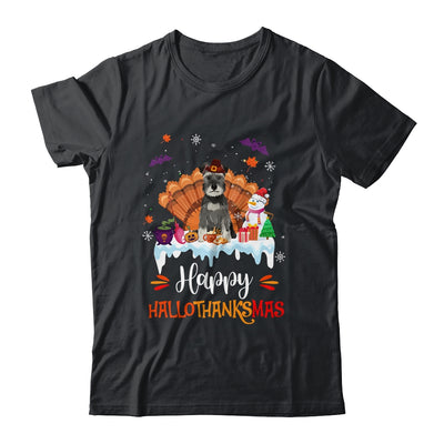 Schnauzer HalloThanksMas Halloween Thanksgiving Christmas Shirt & Sweatshirt | siriusteestore