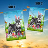 Schnauzer Happy Easter Day Holiday Flag Funny Dog Dog Wear Bunny Ears Headband Cute for Home Decor | siriusteestore