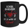 School Counselor Heart Appreciation Valentines Day School Mug | siriusteestore
