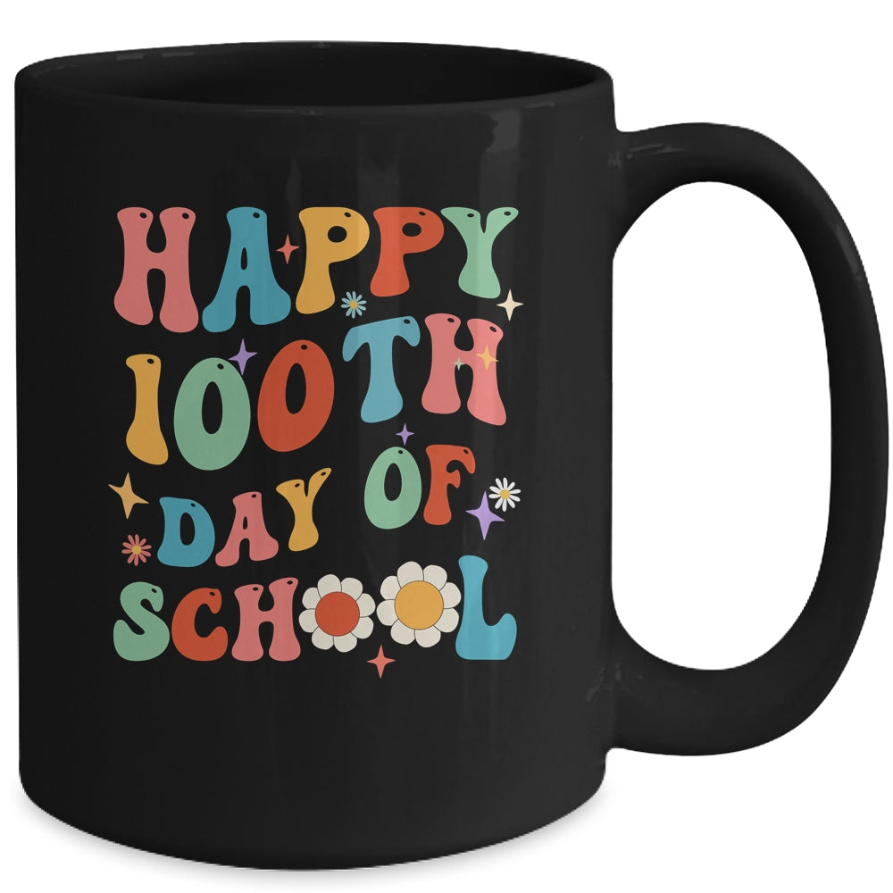 School Happy 100Th Day Of School Teachers Students Groovy Mug | siriusteestore