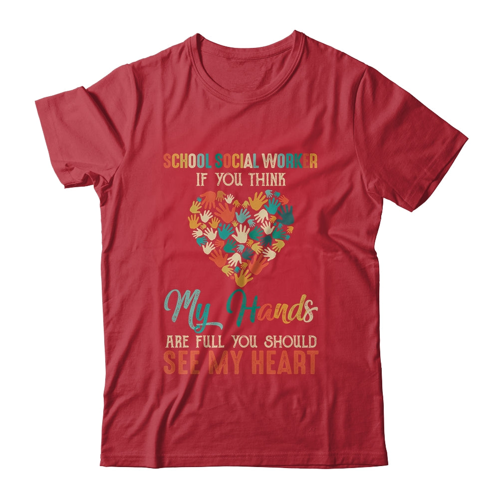 School Social Worker Appreciation Retro Sunset Teacher Women Shirt & Hoodie | siriusteestore