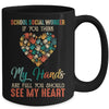 School Social Worker Appreciation Retro Sunset Teacher Women Mug | siriusteestore