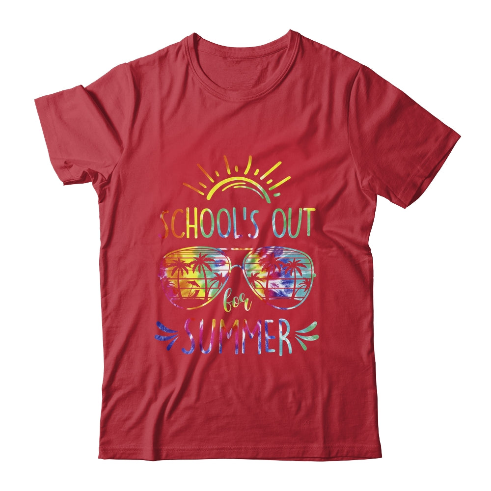 Schools Out For Summer Glasses Last Day Of School Tie Dye Shirt & Tank Top | siriusteestore